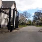A pensioner has died after collapsing at Jarrow Cemetery.