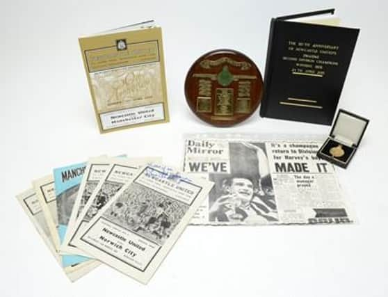 Some of Stan Anderson's memorabilia, including his 1964-55 Division Two winners' medal.