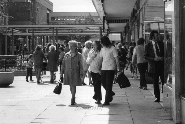 Jarrow shopping centre in the summer of 1973.