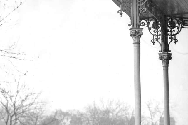 Rain dripping from the bandstand on Good Friday, April 1966