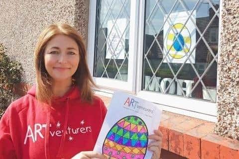 Fiona Simpson pictured during the first Big Neighbourhood Easter Egg Hunt.