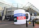 Paddy Power delivered a four-metre-high mug to St. James’ Park and Newcastle’s Quayside ahead of Newcastle United's game against Spurs. The ‘Goodbye Mug’ is a farewell present for Mike Ashley and comes complete with a special edition Paddy Power tea bag