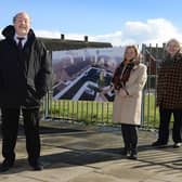 Cllr Jim Foreman, Lead Member for Housing & Community Safety with ward councillors Alison Strike and Joanne Bell.