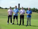The Chloe and Liam Together Forever Trust charity golf day at South Shields Golf Club. From left brother Scott Rutherford, family friend Mark Skinner, father Mark Rutherford and grandfather Rob Rowe.