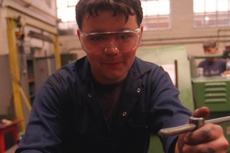 James Brown 17-year-old apprentice at Thorncliffe Engineering in 1998