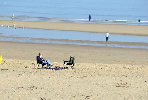 Sandhaven Beach during warm weather and the easing of lockdown rules.