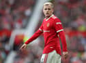 Donny van der Beek of Manchester United in action during the pre-season friendly match between Manchester United and Everton at Old Trafford on August 07, 2021 in Manchester, England. (Photo by Jan Kruger/Getty Images)