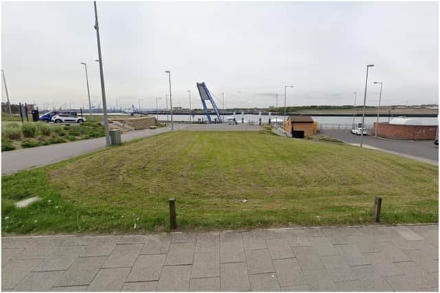 The land by South Shields ferry terminal is currently used as a green space. Image by Google Maps.