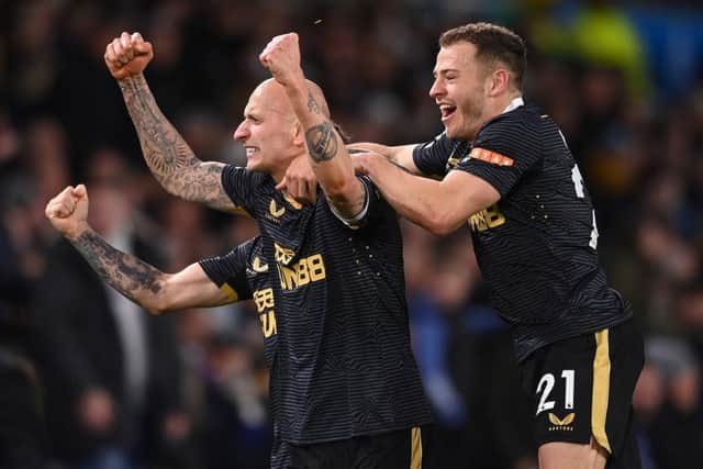 Jonjo Shelvey scored Newcastle United's winning goal against Leeds United (Photo by Stu Forster/Getty Images)