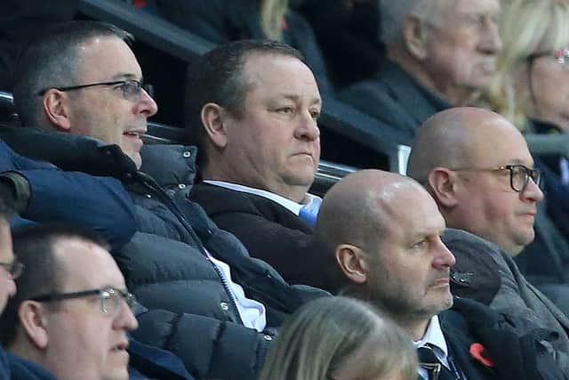 Newcastle United's English owner Mike Ashley (C) watches during the English Premier League football match between Newcastle United and Bournemouth at St James' Park in Newcastle-upon-Tyne, north east England on Novmeber 10, 2018.