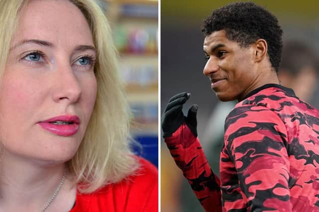 South Shields MP Emma Lewell-Buck, left, is preparing to take her School Breakfast Bill to the House of Commons for its second reading. Marcus Rashford, right, is among those backing the campaign.