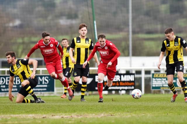 Hebburn Town pictured during the side's match against Longridge Town FC in the FA Vase fifth round match at the Mike Riding Ground in February last year.