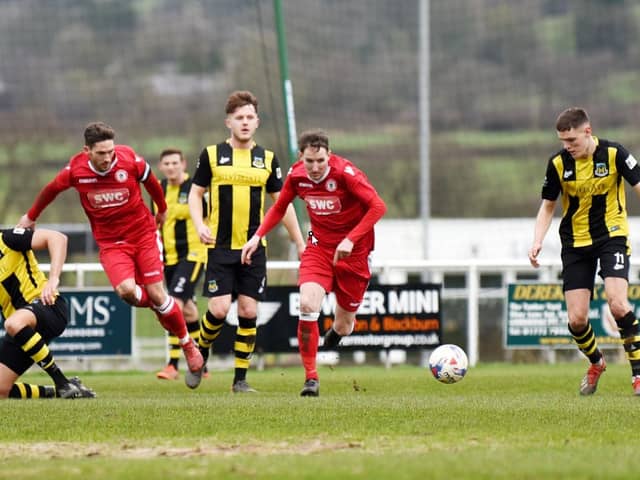 Hebburn Town pictured during the side's match against Longridge Town FC in the FA Vase fifth round match at the Mike Riding Ground in February last year.
