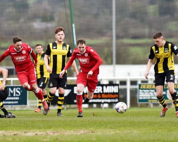 Hebburn Town pictured during the side's match against Longridge Town FC in the FA Vase fifth round match at the Mike Riding Ground in February last year.