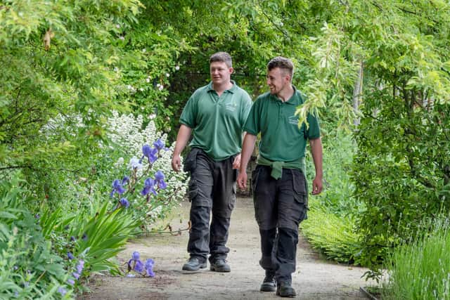 Gardeners Richard Elliott and Calvert Allison check over The Alnwick Garden. Picture: Jane Coltman