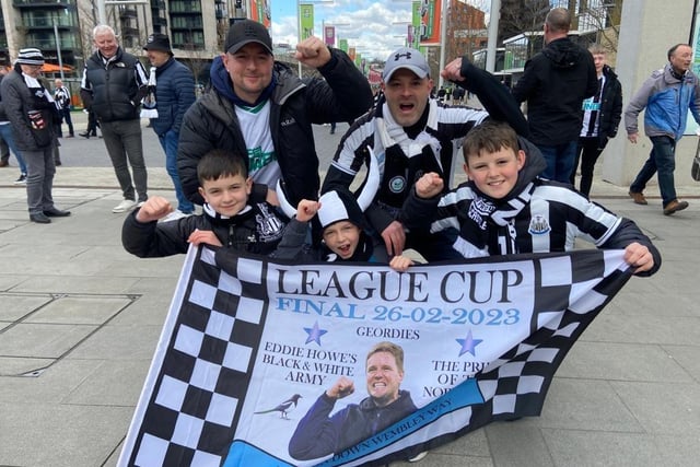 Newcastle United fans on Wembley Way