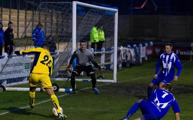 Northern League club Whitley Bay faced Ukrainian Super League side Metalist Kharkiv. Picture by Julian Tyley.