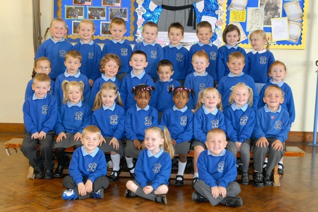 Mrs Raine's reception class at SS Peter and Paul. Remember this from 2006?