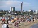 Bogatell beach in Barcelona. Photo by JOSEP LAGO/AFP via Getty Images