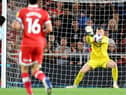 Anthony Patterson makes a save