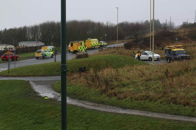 Emergency services at Lizard Lane, near Cleadon Hills, on Tuesday, December 28. Picture: Adam Reid.