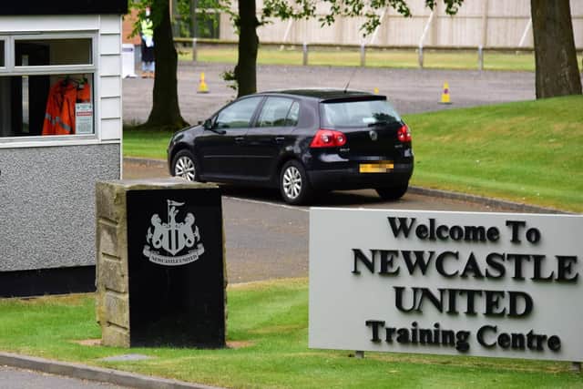 The entrance to Newcastle United's training ground.