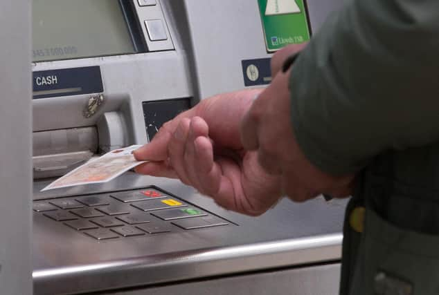 Cash machine numbers fall.