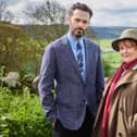 Brenda Blethyn and David Leon on set during filming of the 13th series of Vera which begins on ITV on Sunday, January 7. Photo: ITV