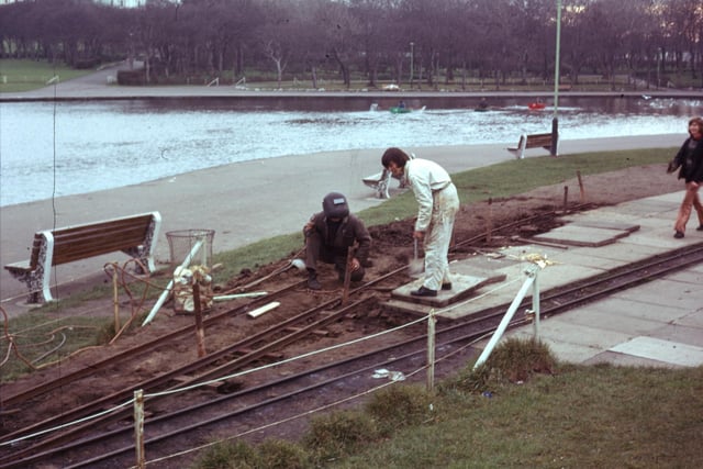 The addition of the second station track in 1975.