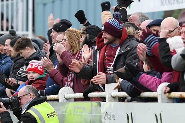 Fan Pics, South Shields Fc. 5-3 F C United of Manchester Northern Premier League 14-03-2020. Picture by FRANK REID