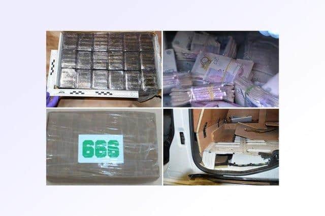 Some of the cash and drugs recovered during the police operation.