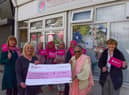 The Apna Ghar Minority Ethnic Women’s Centre, in Ocean Road, South Shields,  received a cheque for £91, 962 from the National Lottery Community Fund.
Pictured presenting the cheque is Catherine Stocks (2nd left) to Apna Ghar chair Shobha Srivasyava (3rd from left) with Susan Stevenson Apna Ghar Project Co-ordinator (left) and Tracey Dixon Leader South Tyneside Council (right).