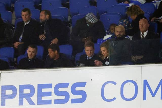 Eddie Howe watched Newcastle United from the stands at Brighton and Hove Albion. (Photo by Catherine Ivill/Getty Images)