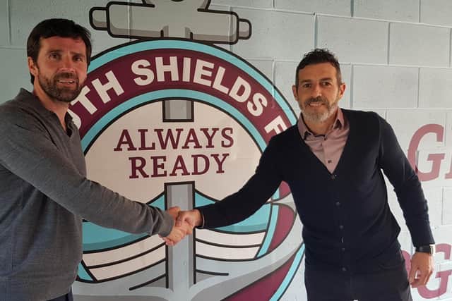 Ex-Hartlepool United midfielder Tommy Miller has been unveiled as Julio Arca's assistant manager at South Shields. Picture credit South Shields FC