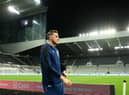 Chris Wood arrives at St James's Park earlier this season.