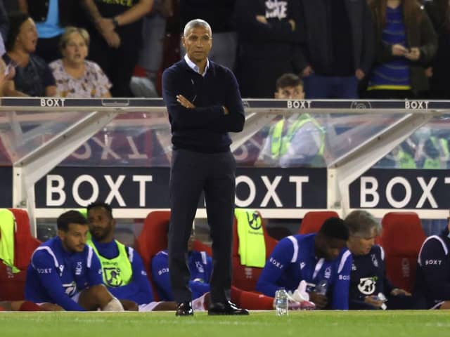 Chris Hughton left Nottingham Forest this morning with the club at the bottom of the Championship. (Photo by Matthew Lewis/Getty Images)