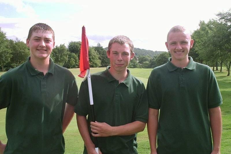 Doncaster College Greenkeeping apprentices (L-R) Steven Grantham, AdamGreaves and Neil Bradley prepare to take care of Sheffield International Venues' golf courses in 2005