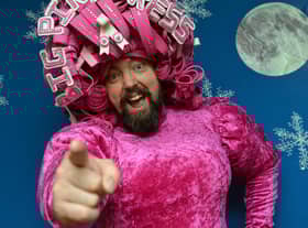 Big Pink Dress Colin Burgin-Plews is judging the People's Angels baking competition