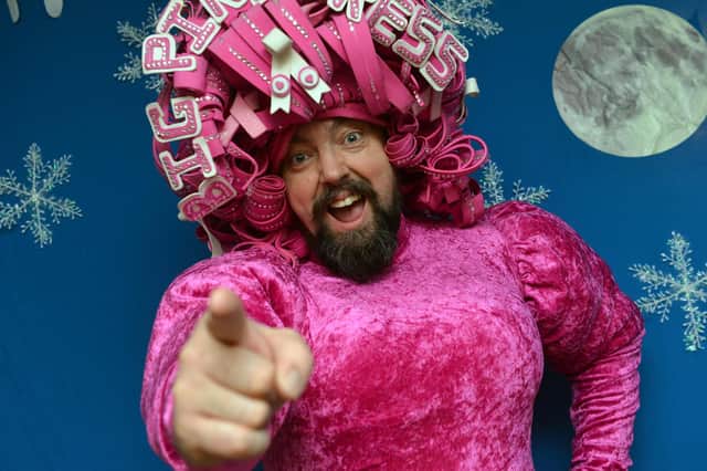 Big Pink Dress Colin Burgin-Plews is judging the People's Angels baking competition