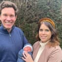 Princess Eugenie and Jack Brooksbank. Undated handout photo issued by Buckingham Palace of Princess Eugenie and Mr Jack Brooksbank with their son August Philip Hawke Brooksbank. The boy was born at The Portland Hospital in central London on Tuesday February 9.