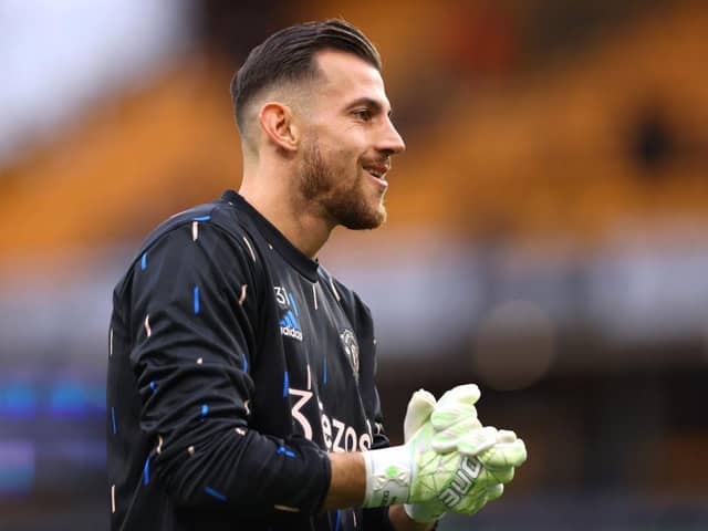 Martin Dubravka warms up at Molineux yesterday.