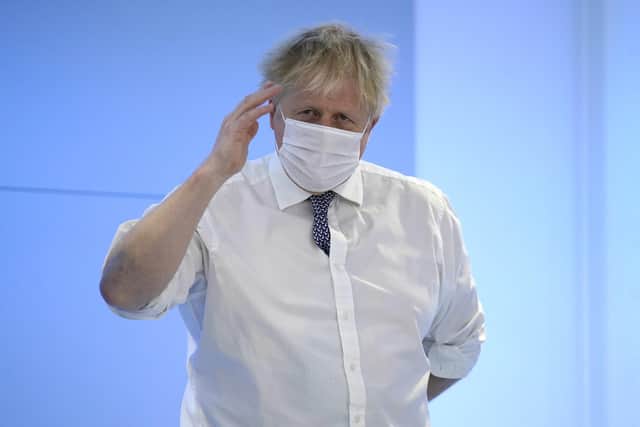 Prime Minister Boris Johnson visiting a hospital in Somerset the day after his announcement on the end of Plan B measures. Picture by Andrew Matthews/PA Wire