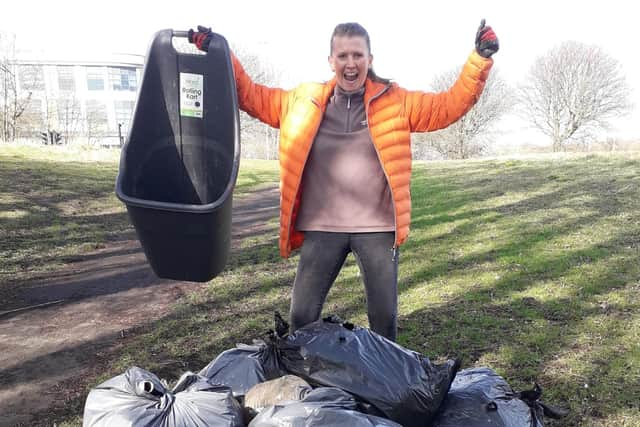 Debbie Upperton is a keen member of the Jarrow Litter Pickers. The group does wonderful work, but needs sponsorship.