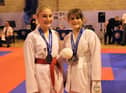 Lyla Raine 11 and Holly Mataric 12 with their medals.