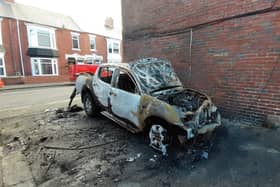 Three cars were set alight.