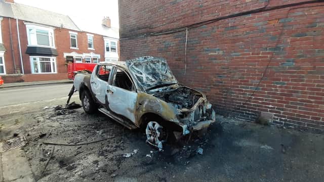 Three cars were set alight.