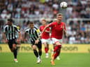 Sam Surridge playing for Nottingham Forest against Newcastle United. (Photo by Jan Kruger/Getty Images)