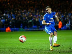 PETERBOROUGH, ENGLAND - FEBRUARY 10:  Marcus Maddison of Peterborough scores his penalty during the penalty shootout in the Emirates FA Cup fourth round replay match between Peterborough United and West Bromwich Albion at ABAX Stadium on February 10, 2016 in Peterborough, England.  (Photo by Richard Heathcote/Getty Images)