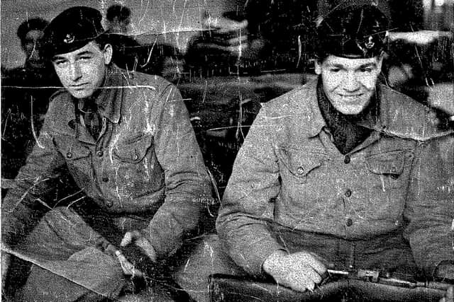 Vincent (left) during his national service