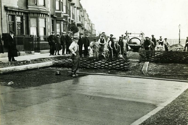 Laying of the road at the junction of Albion Terrace and York Place at old Hartlepool. Photo: Hartlepool Library Service.